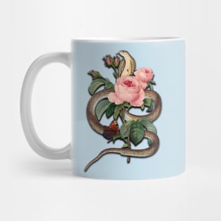 Vintage Cobra and Pink Roses Mug